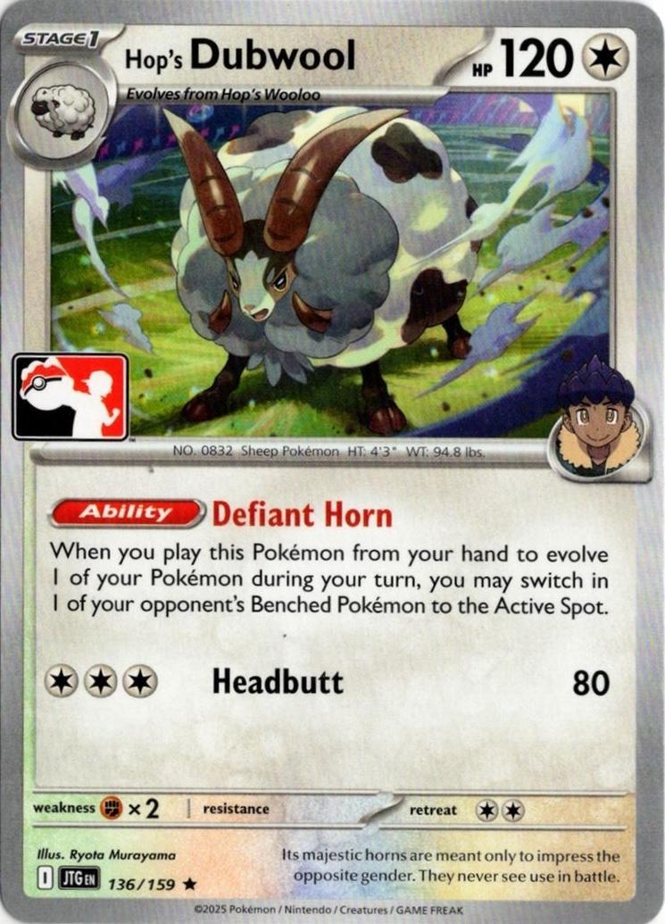 Journey Together Hop's Dubwool [Prize-Pack] Pokémon card